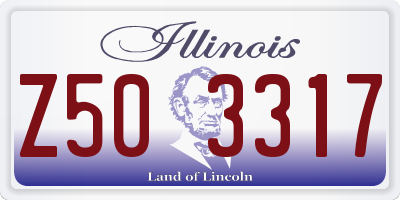 IL license plate Z503317