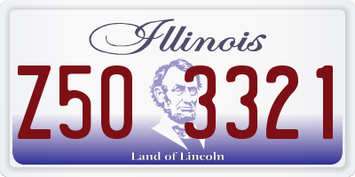 IL license plate Z503321