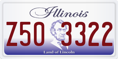 IL license plate Z503322