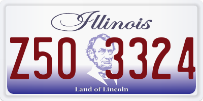 IL license plate Z503324