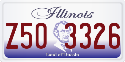 IL license plate Z503326