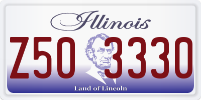 IL license plate Z503330
