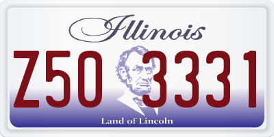 IL license plate Z503331