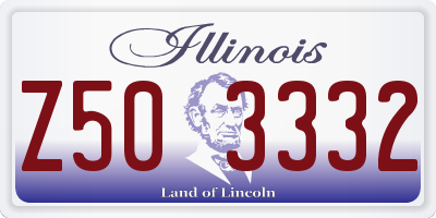IL license plate Z503332