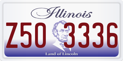 IL license plate Z503336