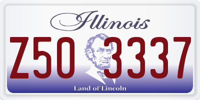 IL license plate Z503337