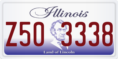 IL license plate Z503338