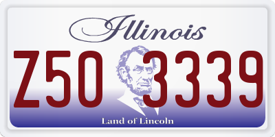 IL license plate Z503339