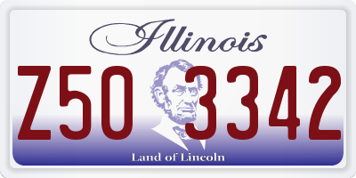 IL license plate Z503342
