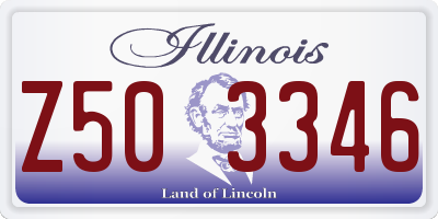 IL license plate Z503346