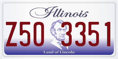 IL license plate Z503351
