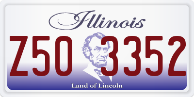 IL license plate Z503352