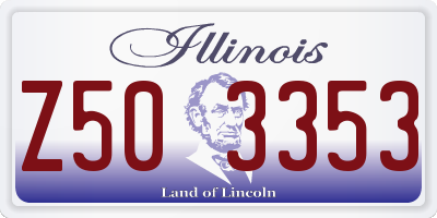 IL license plate Z503353