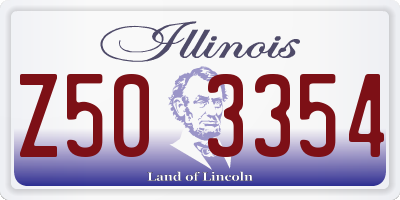 IL license plate Z503354