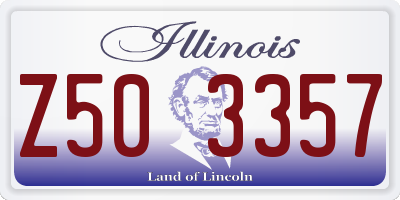IL license plate Z503357