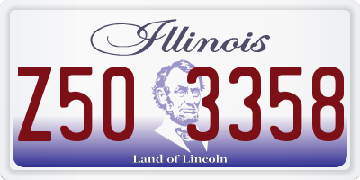 IL license plate Z503358