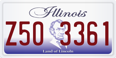 IL license plate Z503361