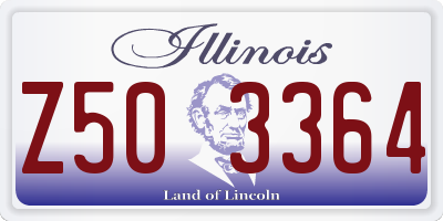 IL license plate Z503364