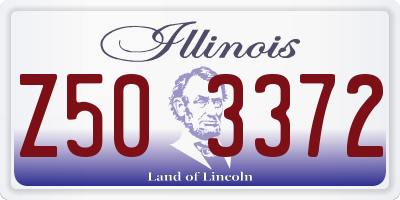 IL license plate Z503372