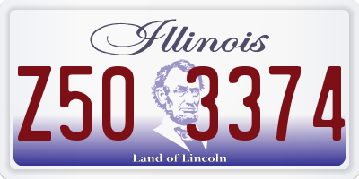 IL license plate Z503374