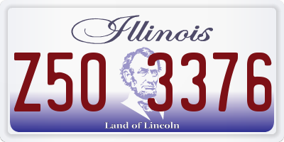 IL license plate Z503376