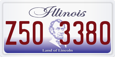 IL license plate Z503380