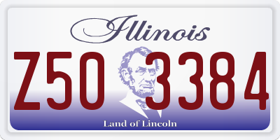 IL license plate Z503384