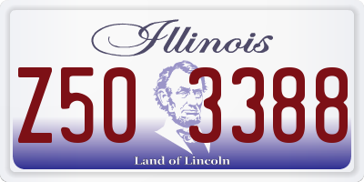 IL license plate Z503388