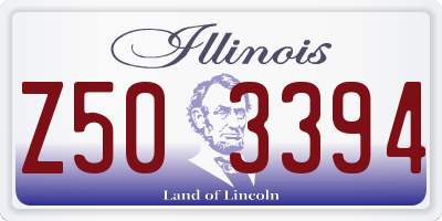 IL license plate Z503394