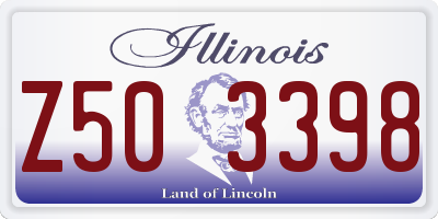 IL license plate Z503398