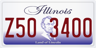 IL license plate Z503400