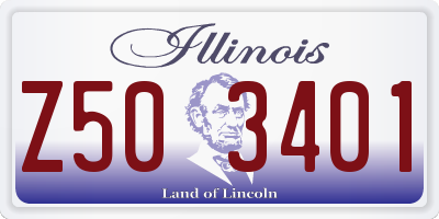 IL license plate Z503401