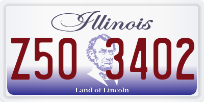 IL license plate Z503402