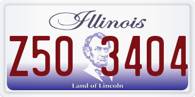 IL license plate Z503404