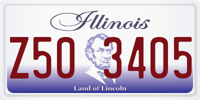 IL license plate Z503405