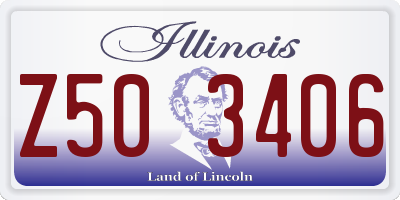 IL license plate Z503406