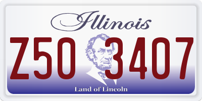 IL license plate Z503407