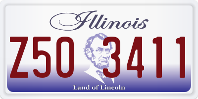 IL license plate Z503411