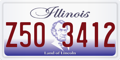 IL license plate Z503412