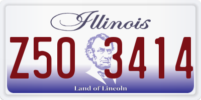 IL license plate Z503414