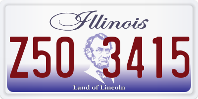 IL license plate Z503415