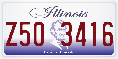 IL license plate Z503416