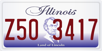 IL license plate Z503417