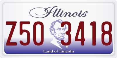 IL license plate Z503418