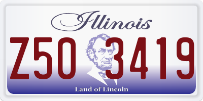 IL license plate Z503419