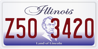 IL license plate Z503420