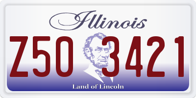 IL license plate Z503421