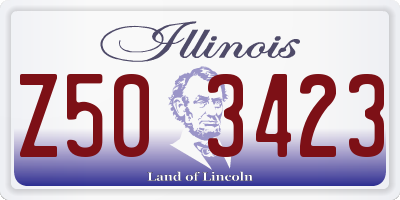 IL license plate Z503423