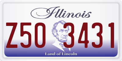 IL license plate Z503431