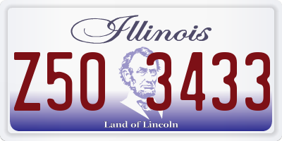 IL license plate Z503433